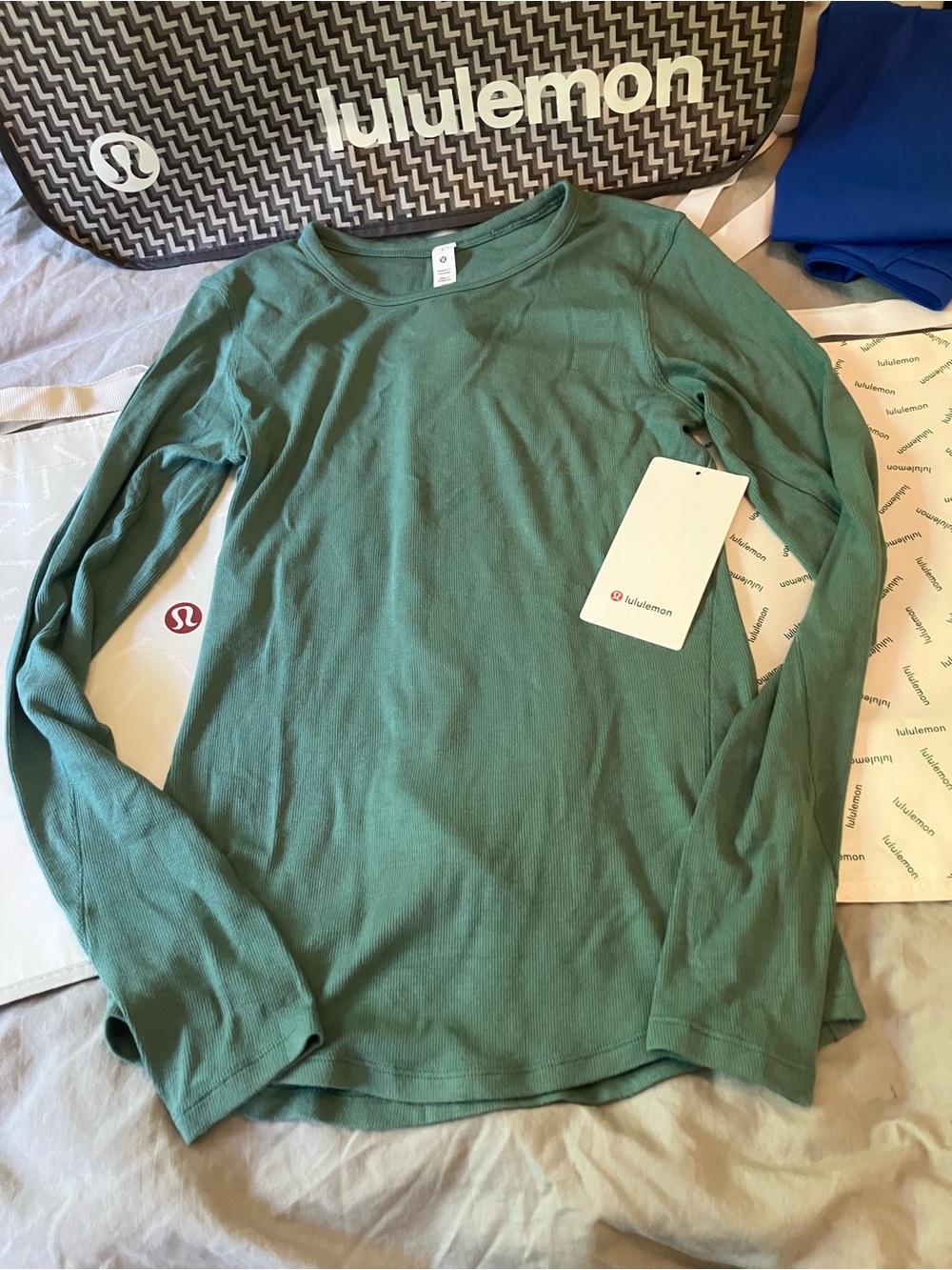 NWT Lululemon Hold Tight Long Sleeve, Sz 6, Medium Forest
